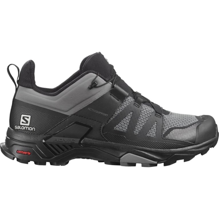 Black / Grey Salomon X Ultra 4 Men\'s Hiking Shoes | PH 67019C